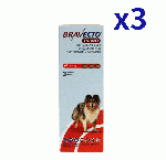 ブラベクトトリウノ >5kg-10kg | 3錠x3箱 | ノミ | マダニ | フィラリア