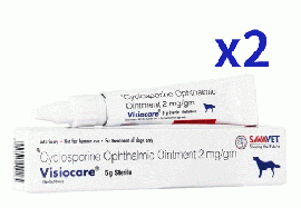 ヴィジョケア 5g x2本 | 犬用 | オプティミューン同成分| 乾性角膜炎治療薬