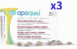 アポキルチュアブル錠 | 3.6mg | 犬用 | 20錠 | 3箱