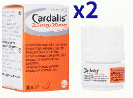 カルダリス 2.5mg/20mg | 30錠x2| 犬用 | うっ血性心不全 | 慢性変性性弁膜症