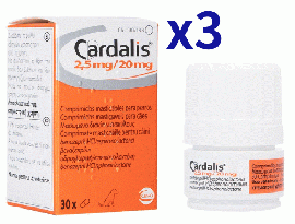 カルダリス 2.5mg/20mg | 30錠x3| 犬用 | うっ血性心不全 | 慢性変性性弁膜症